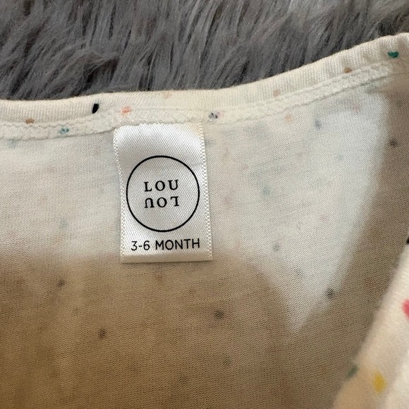 Lou Lou & Company Bamboo Knotted Gown Infant 3-6 Months Colorful Polka Dots - Picture 4 of 5